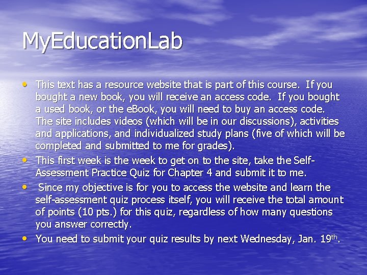 My. Education. Lab • This text has a resource website that is part of