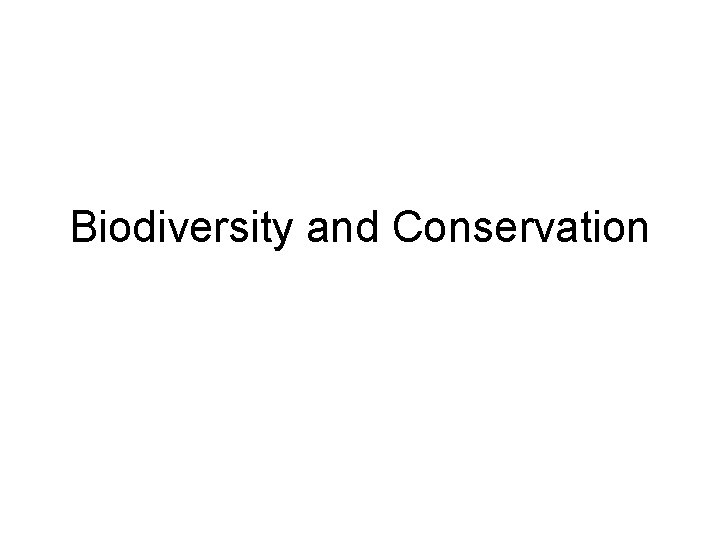 Biodiversity and Conservation 