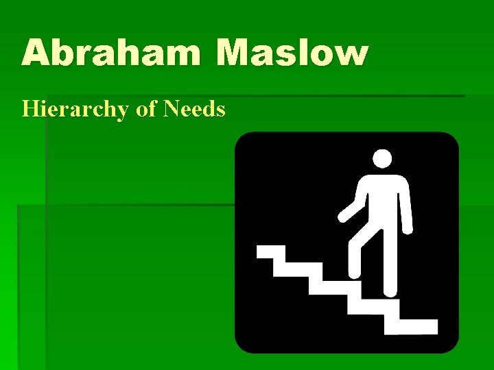Abraham Maslow Hierarchy of Needs 