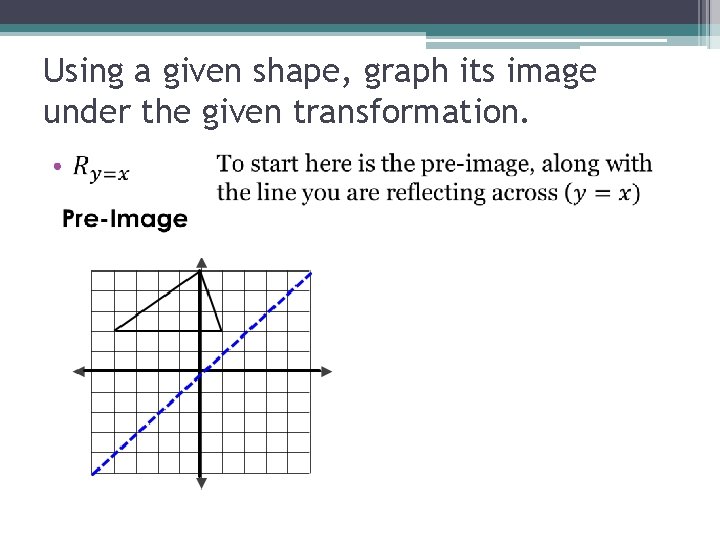 Using a given shape, graph its image under the given transformation. • 