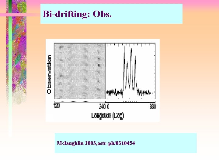 Bi-drifting: Obs. Mclaughlin 2003, astr-ph/0310454 