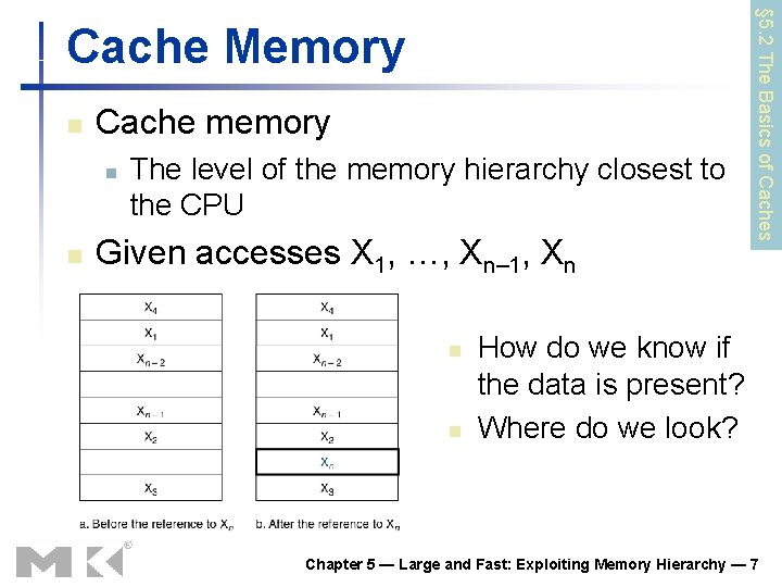 n Cache memory n n The level of the memory hierarchy closest to the