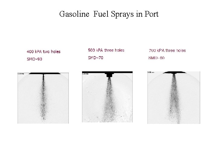 Gasoline Fuel Sprays in Port 