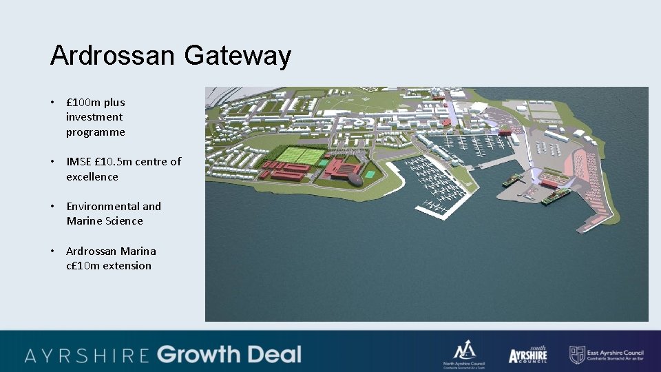 Ardrossan Gateway • £ 100 m plus investment programme • IMSE £ 10. 5