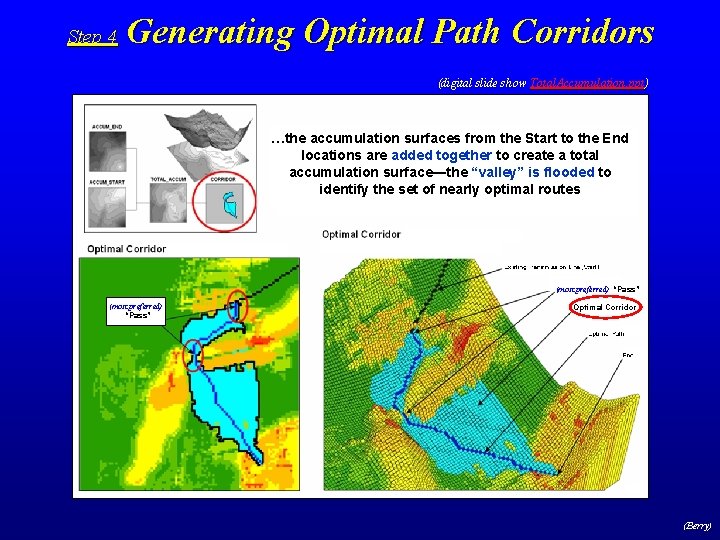 Step 4 Generating Optimal Path Corridors (digital slide show Total. Accumulation. ppt) …the accumulation