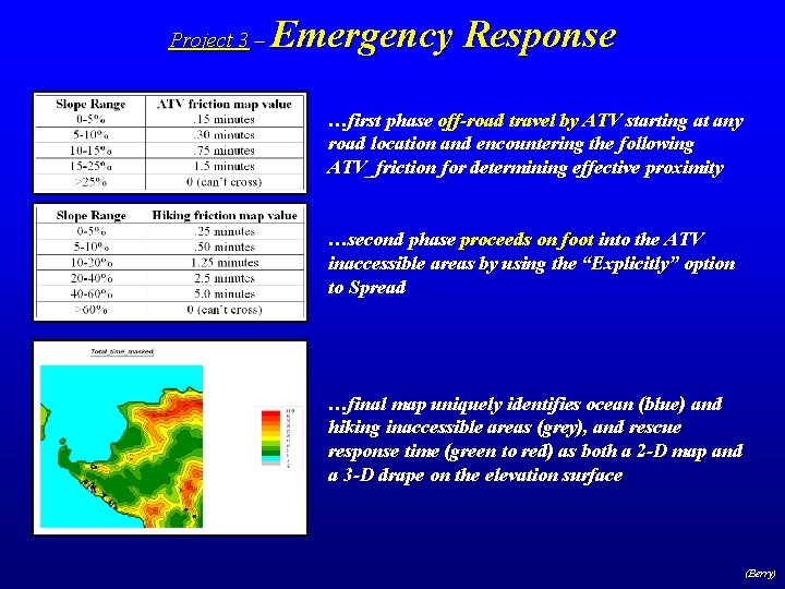 Project 3 – Emergency Response …first phase off-road travel by ATV starting at any