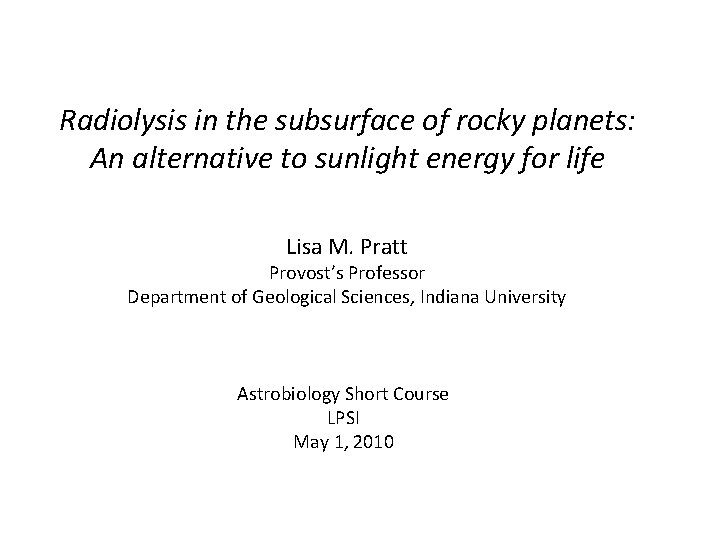 Radiolysis in the subsurface of rocky planets: An alternative to sunlight energy for life