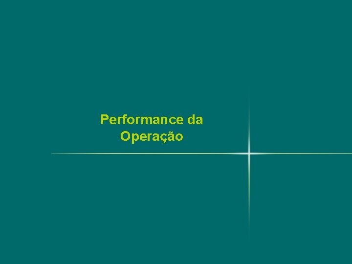 Performance da Operação 