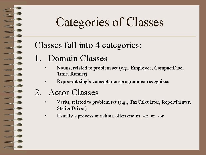 COMP 111 R Waite Week 12 Designing Classes