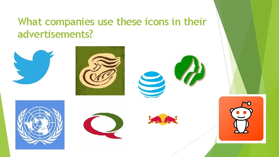 What companies use these icons in their advertisements? 