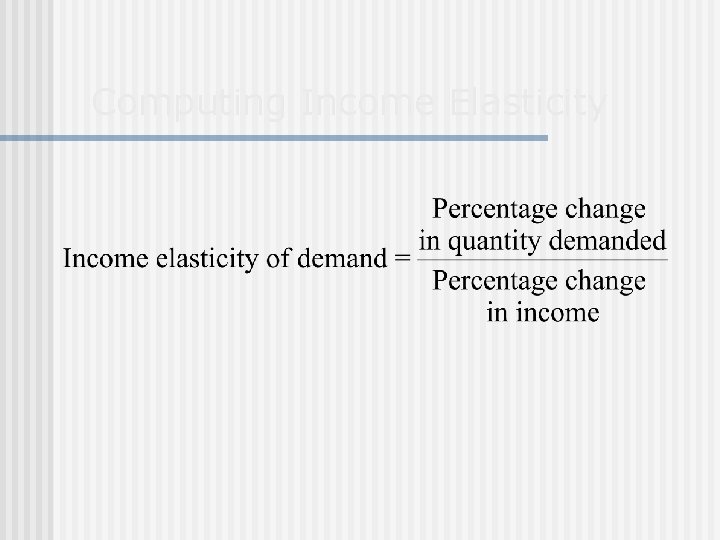 Computing Income Elasticity 