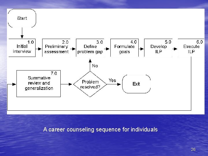 A career counseling sequence for individuals 26 