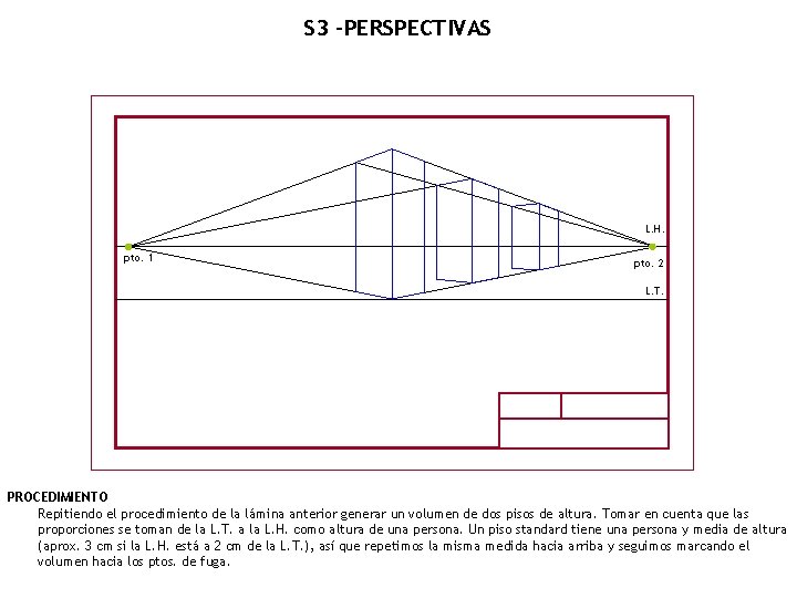 S 3 –PERSPECTIVAS L. H. pto. 1 pto. 2 L. T. PROCEDIMIENTO Repitiendo el