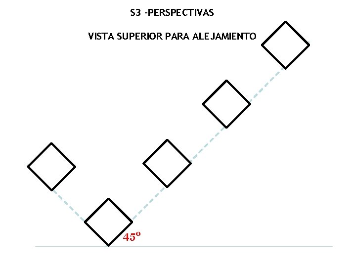 S 3 –PERSPECTIVAS VISTA SUPERIOR PARA ALEJAMIENTO 45º 