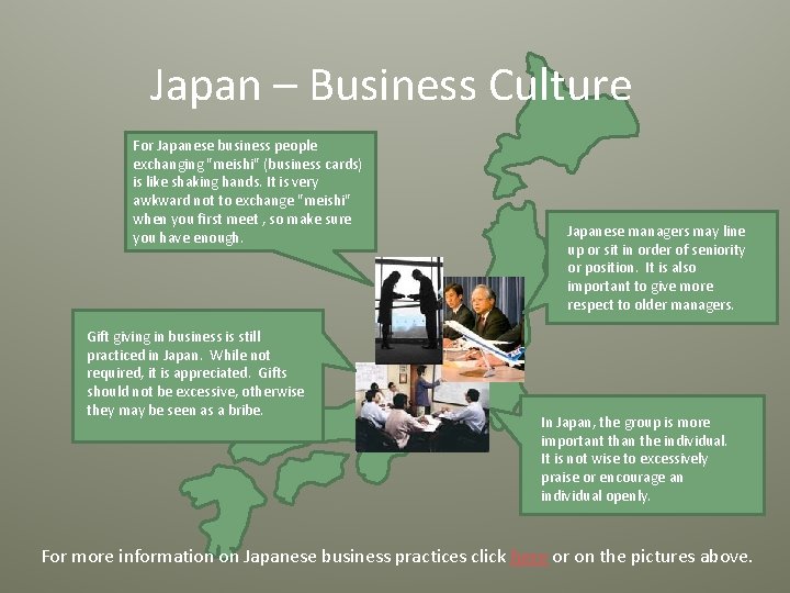 Japan – Business Culture For Japanese business people exchanging "meishi" (business cards) is like