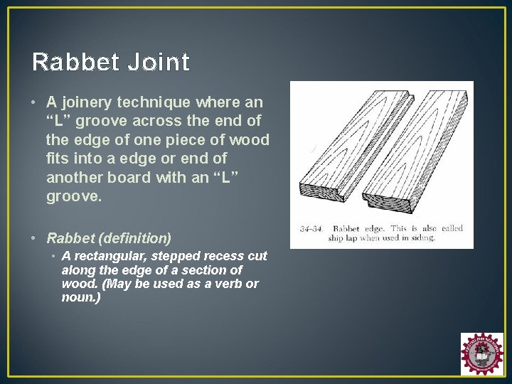 Wood Fasteners Joinery Adhesives Joinery The process of