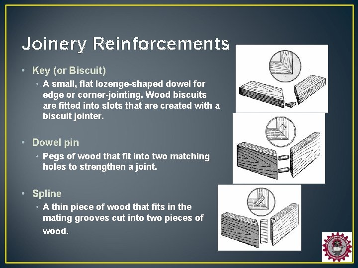 Wood Fasteners Joinery Adhesives Joinery The process of
