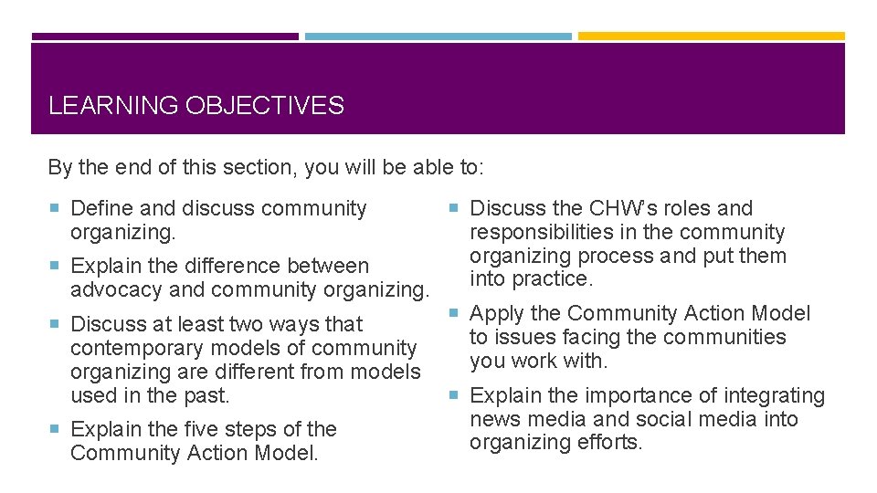 LEARNING OBJECTIVES By the end of this section, you will be able to: Define