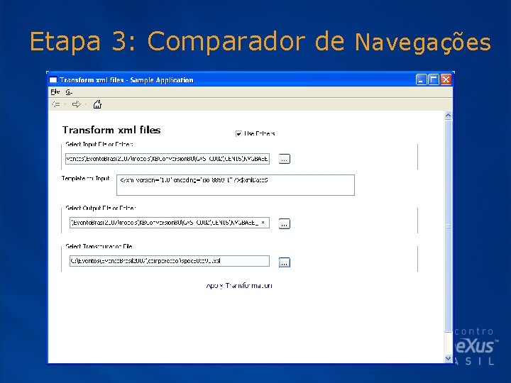 Etapa 3: Comparador de Navegações 