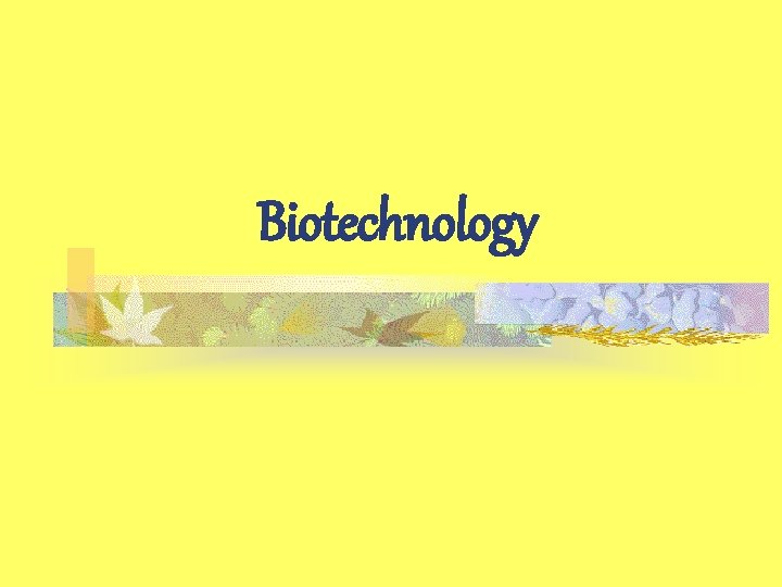 Biotechnology 