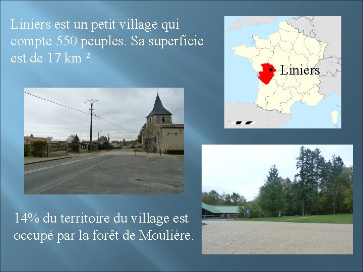 Liniers est un petit village qui compte 550 peuples. Sa superficie est de 17