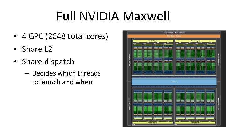 Full NVIDIA Maxwell • 4 GPC (2048 total cores) • Share L 2 • Full NVIDIA Maxwell • 4 GPC (2048 total cores) • Share L 2 •