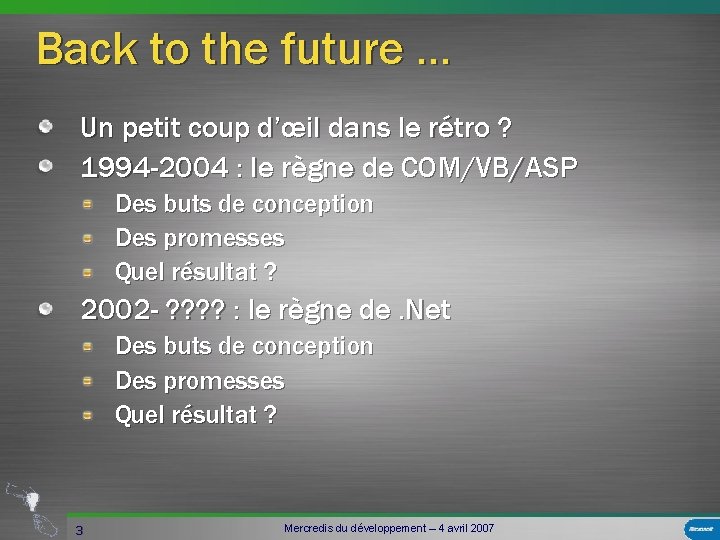 Back to the future … Un petit coup d’œil dans le rétro ? 1994
