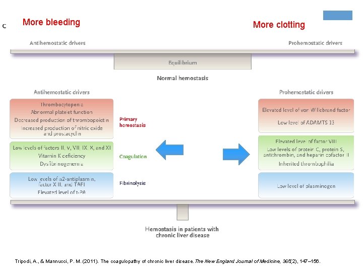 More bleeding More clotting Tripodi, A. , & Mannucci, P. M. (2011). The coagulopathy