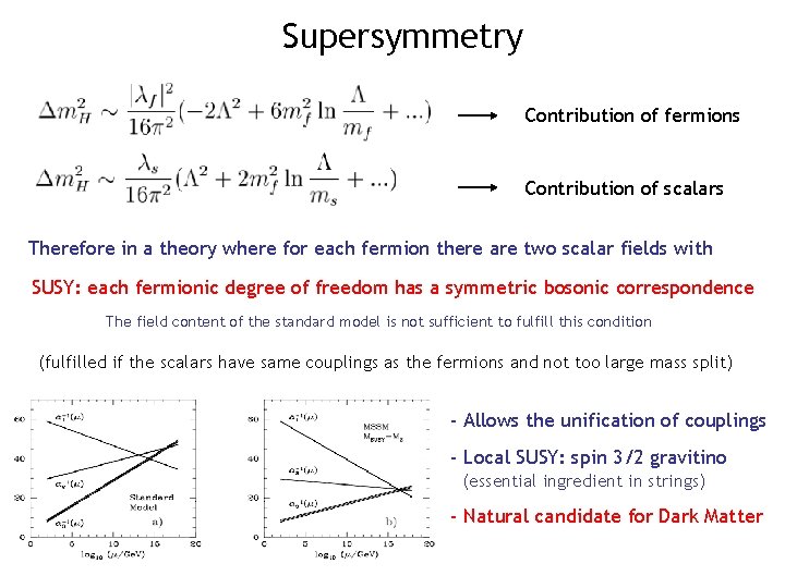 Supersymmetry Contribution of fermions Contribution of scalars Therefore in a theory where for each