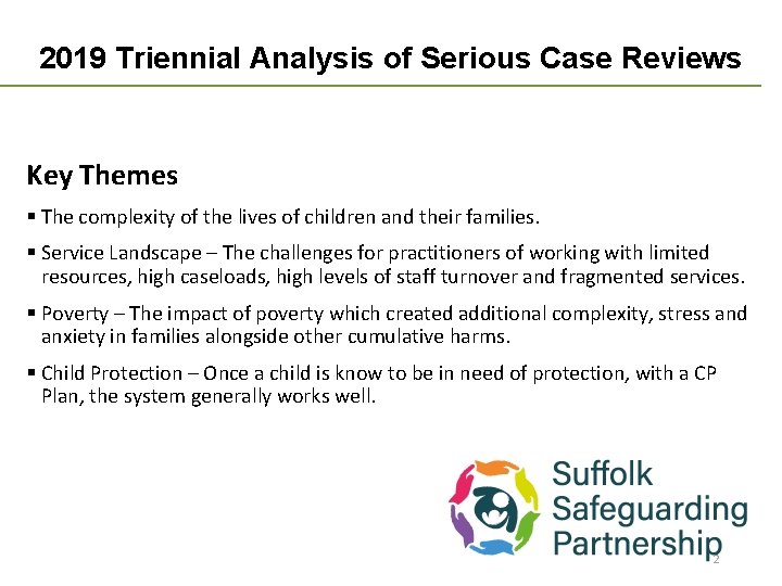 2019 Triennial Analysis of Serious Case Reviews Key Themes § The complexity of the