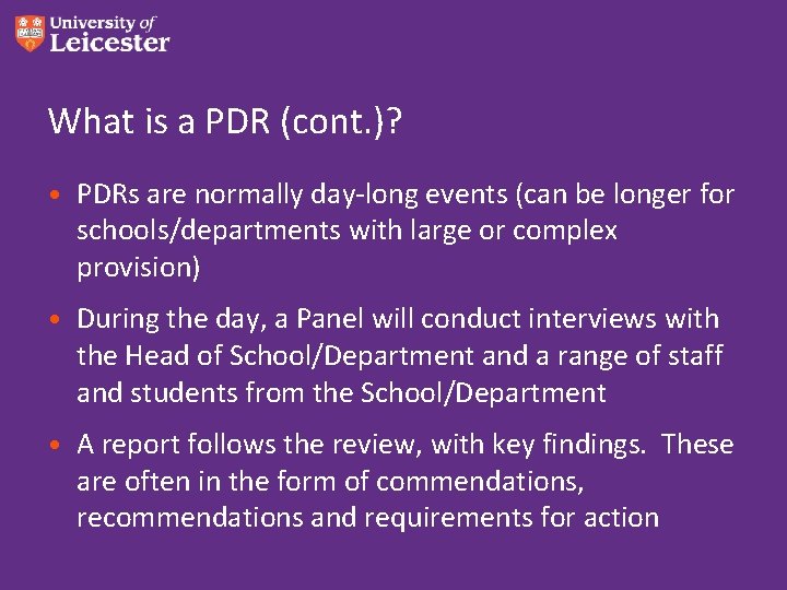 What is a PDR (cont. )? • PDRs are normally day-long events (can be What is a PDR (cont. )? • PDRs are normally day-long events (can be