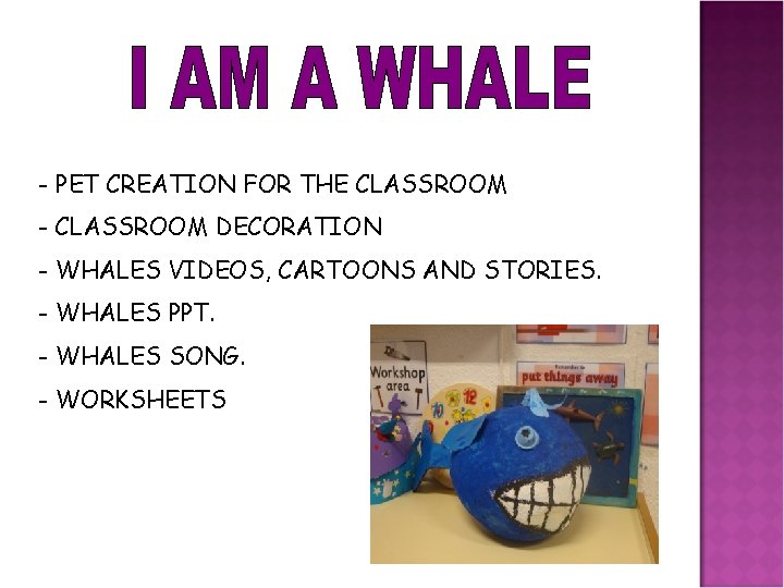 - PET CREATION FOR THE CLASSROOM - CLASSROOM DECORATION - WHALES VIDEOS, CARTOONS AND
