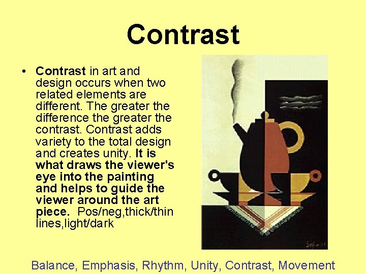 Elements Principles of Design Elements of Design The