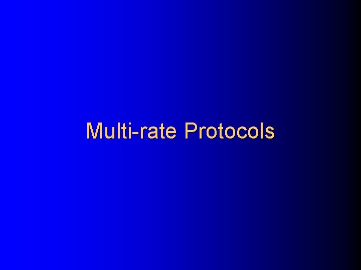 Variable Ratre Protocol Network Congestion Gabriel Nell UC Berkeley Outline l