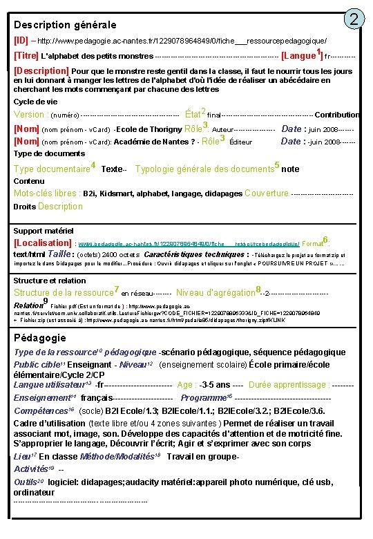 Description générale 2 [ID] – http: //www. pedagogie. ac-nantes. fr/1229078964849/0/fiche___ressourcepedagogique/ [Titre] L'alphabet des petits