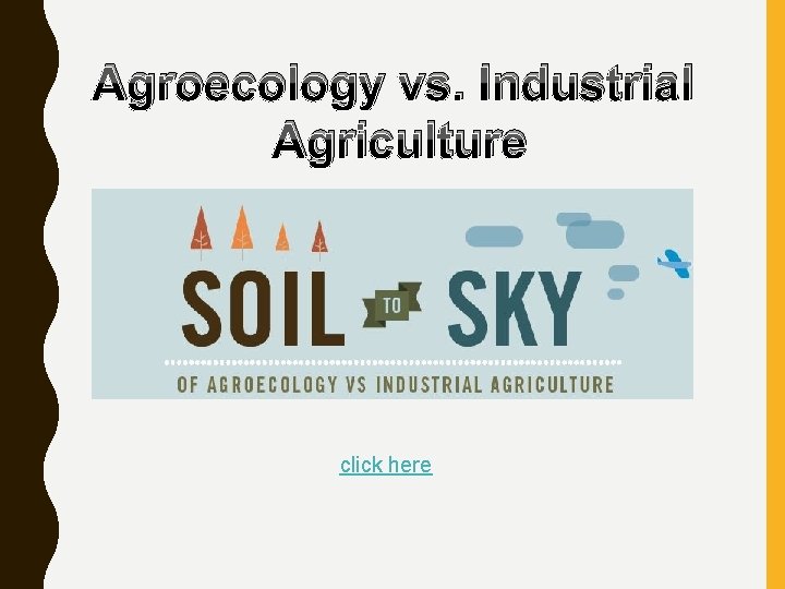 Agroecology vs. Industrial Agriculture click here 