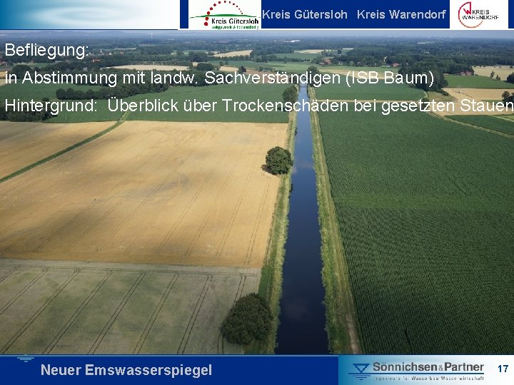 Kreis Gütersloh Kreis Warendorf Befliegung: in Abstimmung mit landw. Sachverständigen (ISB Baum) Hintergrund: Überblick