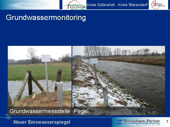 Kreis Gütersloh Kreis Warendorf Grundwassermonitoring Grundwassermessstelle Pegel Neuer Emswasserspiegel 7 