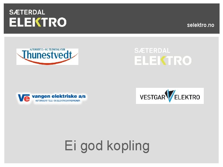 selektro. no Ei god kopling 