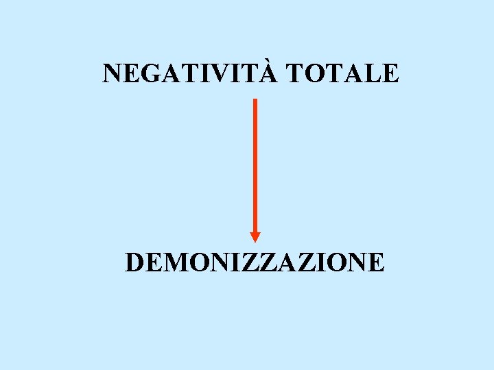 NEGATIVITÀ TOTALE DEMONIZZAZIONE 