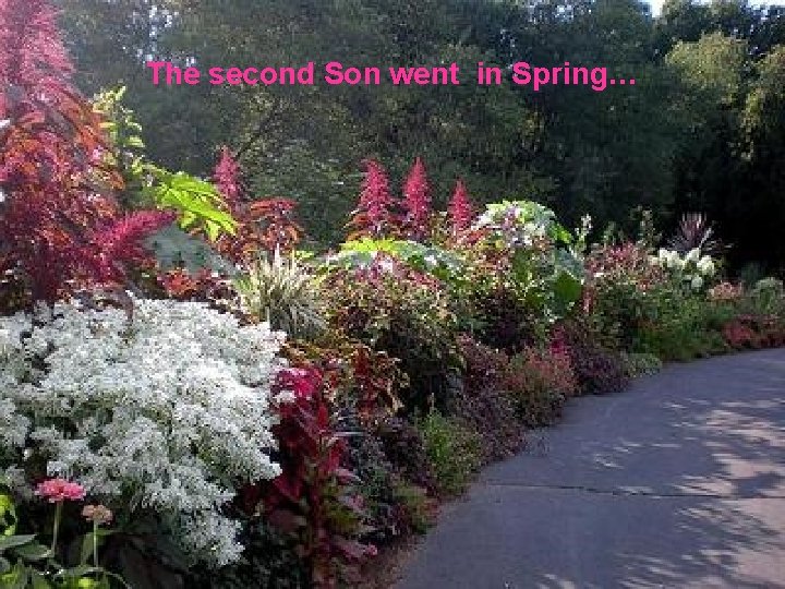 The second Son went in Spring… 