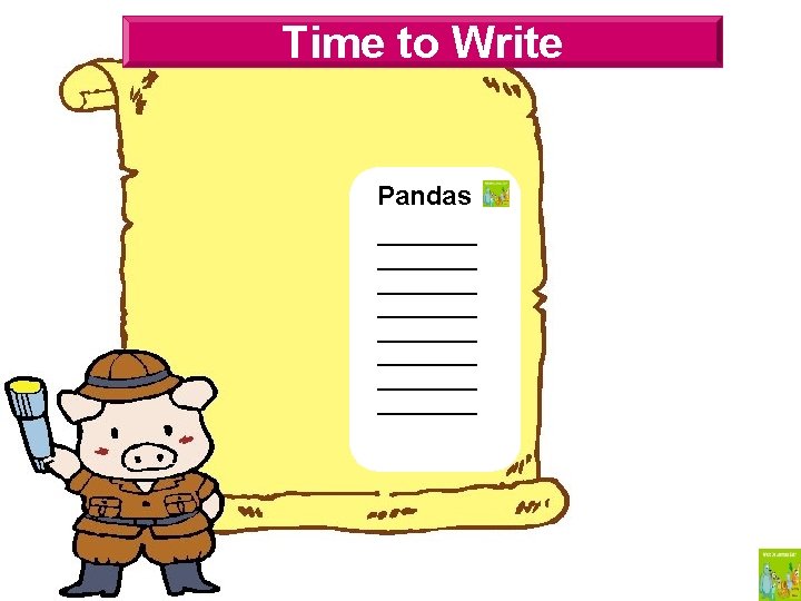 Time to Write Pandas _________ _________ 