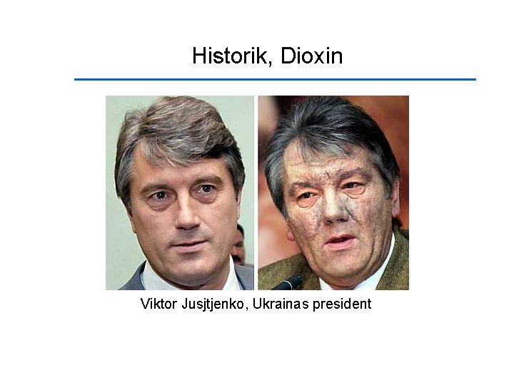 Historik, Dioxin Viktor Jusjtjenko, Ukrainas president 