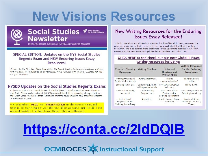 New Visions Resources https: //conta. cc/2 Id. DQIB 