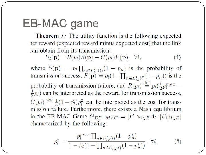 EB-MAC game 