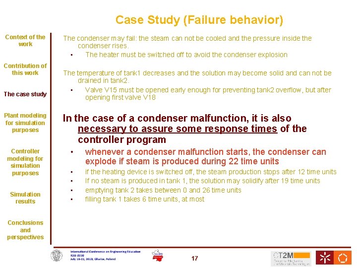 Case Study (Failure behavior) Context of the work Contribution of this work The case