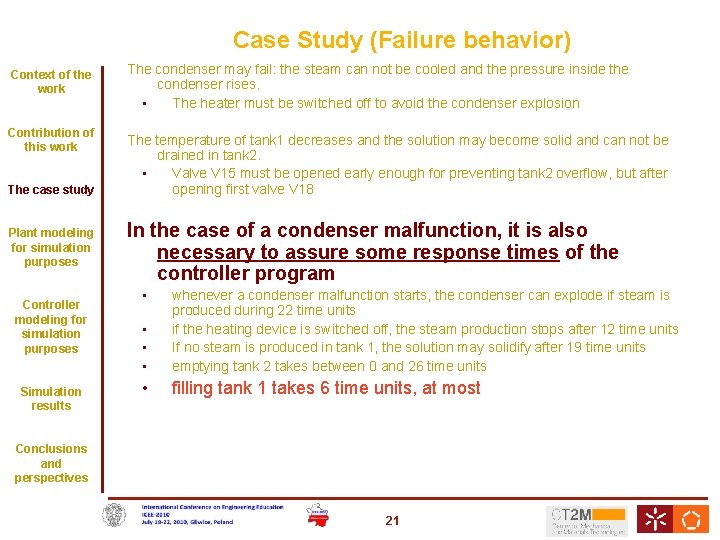Case Study (Failure behavior) Context of the work Contribution of this work The case