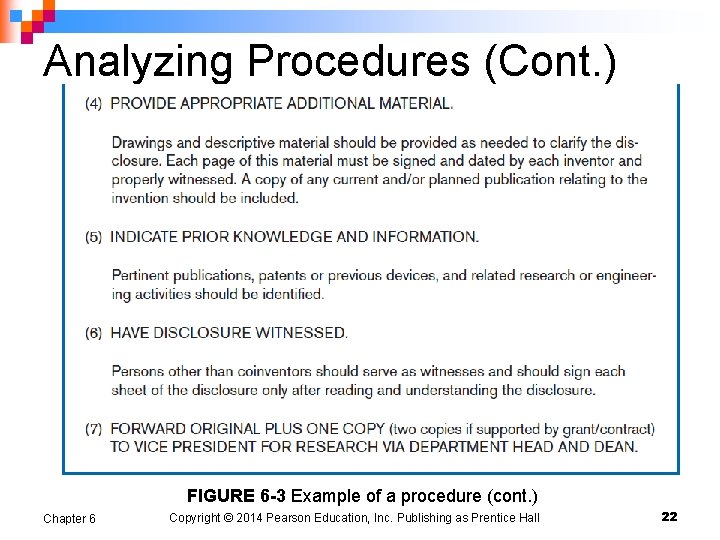 Analyzing Procedures (Cont. ) FIGURE 6 -3 Example of a procedure (cont. ) Chapter