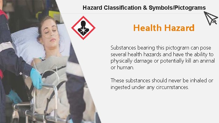 Hazard Classification & Symbols/Pictograms Health Hazard Substances bearing this pictogram can pose several health