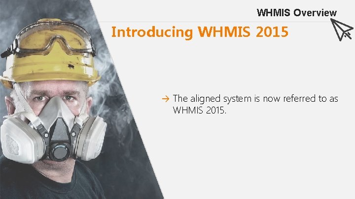 WHMIS Overview Introducing WHMIS 2015 → The aligned system is now referred to as